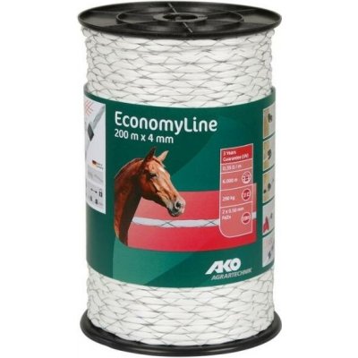 AKO Ohradníkové lanko EconomyLine bílé 4mm 200m – Hledejceny.cz