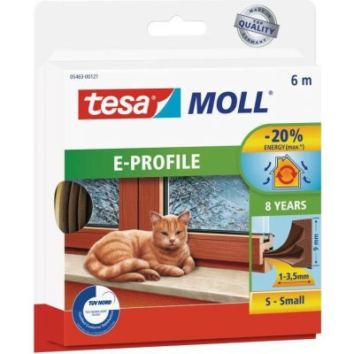 Tesamoll Gumové těsnění E profil 6 m hnědé 05463-00123-00 – Zboží Mobilmania