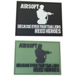 ARMED PATCHES PVC nášivka Airsoft heroes, černá – Zboží Dáma
