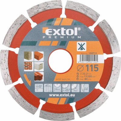 Extol Premium 108715 kotouč diamantový řezný segmentový, 230x22,2 mm – Zboží Mobilmania