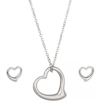 SSTEEL souprava šperků Srdíčka SOUCHO0001 Ocel – Zboží Mobilmania