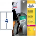 Avery Zweckform Etikety pro laser 10 listů A4 bílé 99,1 x 139 mm ultra odolné vůči počasí L7915-10 – Hledejceny.cz