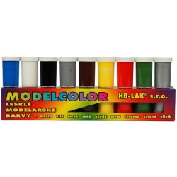 HB-Lak Modelcolor lesklé modelářské barvy sada 9× 20 g