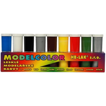 HB-Lak Modelcolor lesklé modelářské barvy sada 9× 20 g