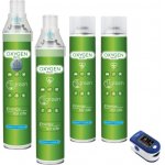 ATgreen Startovací balíček inhalační kyslík O2 99,5% 4 ks + pulzní oxymetr – Zboží Dáma