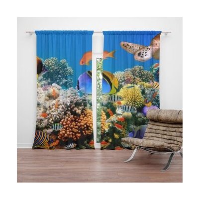 Sablio Závěs Korálový útes: 2ks 140x250cm – Hledejceny.cz