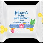 Johnson's Baby Pure Protect vlhčené čisticí ubrousky pro děti 25 ks Johnson's Baby Pure Protect vlhčené čisticí ubrousky pro děti 25 ks