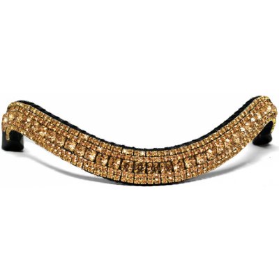Blingyourhorse Třpytivá čelenka na uzdečku GOLD Světle hnědá – Hledejceny.cz