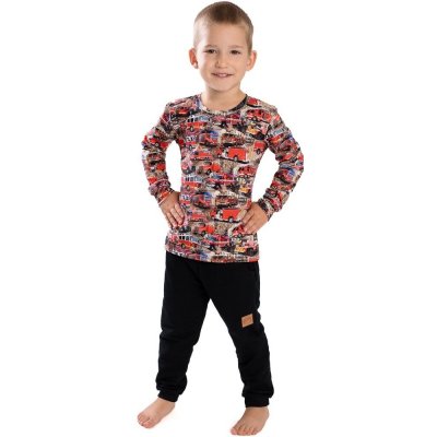 Dětské tričko Bettymode hasiči červená dlouhý rukáv – Zboží Mobilmania