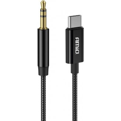 Kabel USB-C na TYP AUX Mini Jack 3,5mm 1m AMiO-04294, , , – Zboží Živě
