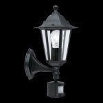 Eglo 22469 Svítidlo se senzorem LATERNA 4 1xE27/60W černá EG22469.01 – Sleviste.cz