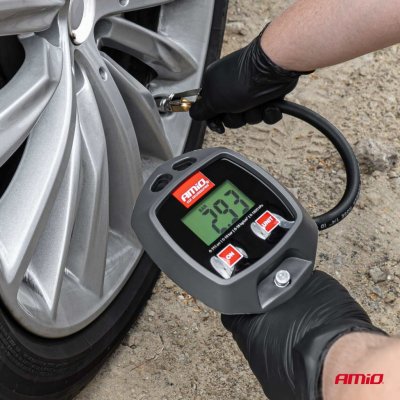 Amio 04482 Nafukovací pistole s digitálním manometrem 18 bar – Zboží Mobilmania