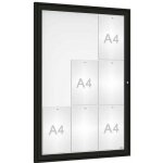 PROCITY Venkovní elegantní vitrína Tradition, 9 x A4, černá | Zboží Auto