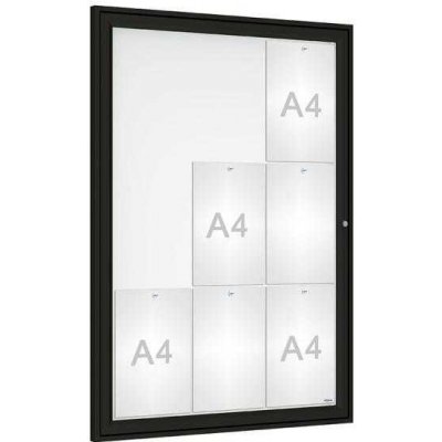 PROCITY Venkovní elegantní vitrína Tradition, 9 x A4, černá | Zboží Auto