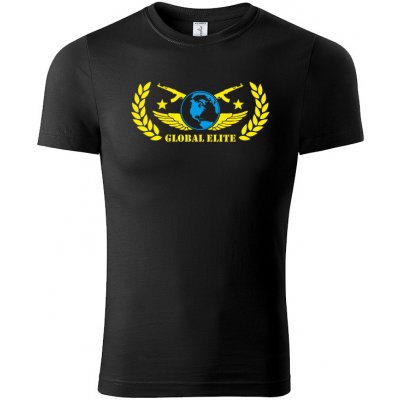 CS:GO tričko Global Elite černé