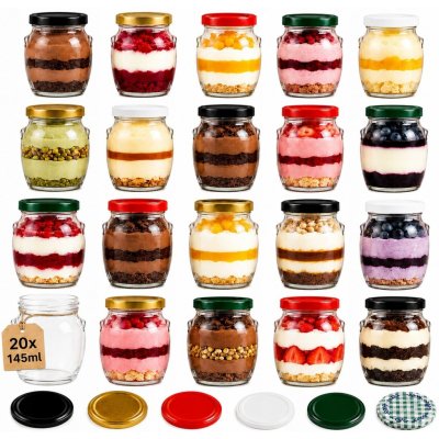 Bimberek Skleněná zavařovací sklenice čirá 145 ml x 20 ks – Hledejceny.cz