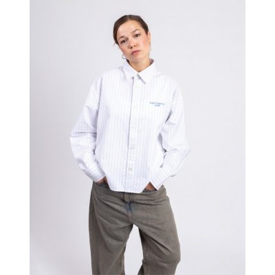 Carhartt WIP W' L/S Cassel Shirt Cassel Stripe White/Bleach – Zboží Dáma