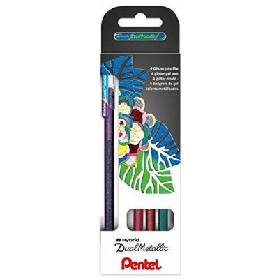 Pentel Hybrid Dual Metallic K110 oranžové zlaté stříbrné zelené – Zboží Mobilmania