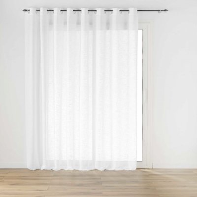 Douceur d'intérieur Široká záclona s efektem lnu, HALTONA, 300 x 240 cm bílá – Zboží Mobilmania