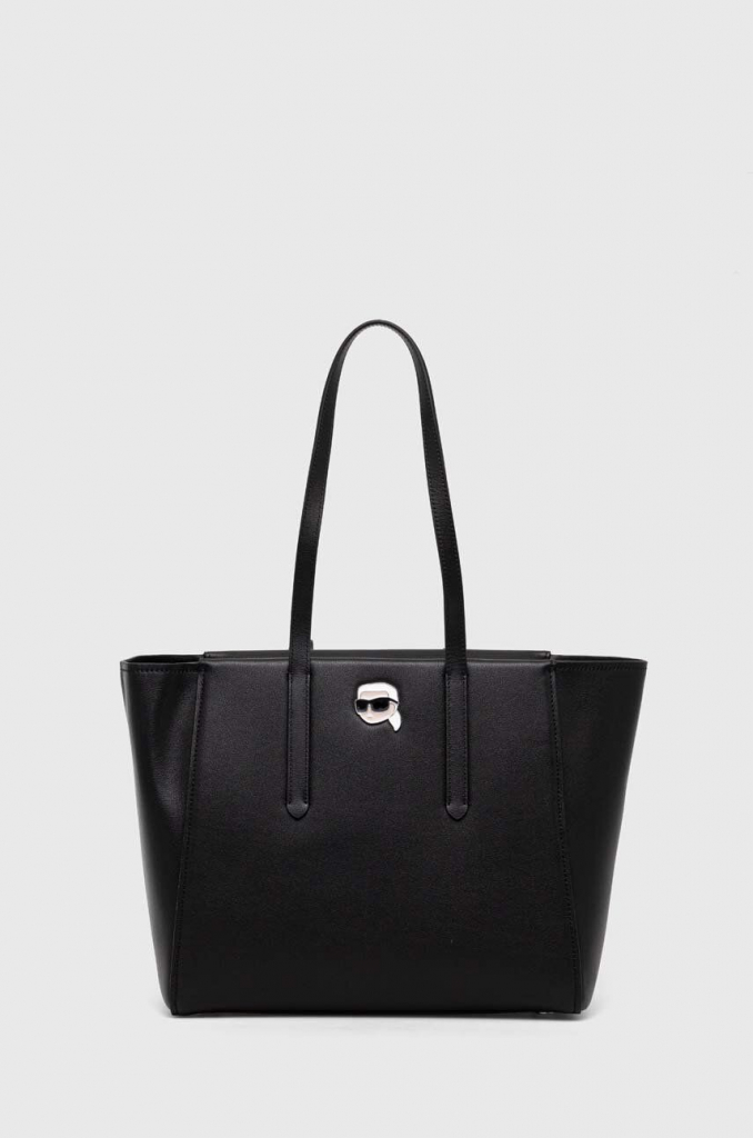 Karl Lagerfeld kožená kabelka černá 240W3081