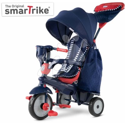 Smart Trike Swirl DLX 4v1 Blue&Red Touch Steering s tlumičem a volnoběhem a UV filtr modro červená – Zboží Mobilmania