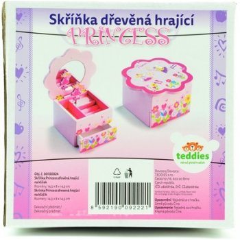 Teddies Šperkovnice Princess hrající květina