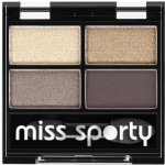 Miss Sporty Quattro Studio Quadruple oční stíny 403 Smoky Brown Eyes 5 g – Zboží Dáma