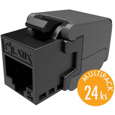 Solarix MULTIPACK 24 ks keystone CAT5E UTP RJ45 černý samořezný SXKJ-5E-UTP-BK-SA 25286711