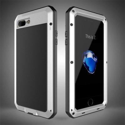 Pouzdro SES EXTRÉMNĚ odolné hliníkovo-silikonové Apple iPhone 7 Plus - stříbrné