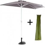 Garthen D71678 půlkruhový slunečník s krytem a stojanem, 265 x 138 x 230 cm – Zboží Dáma