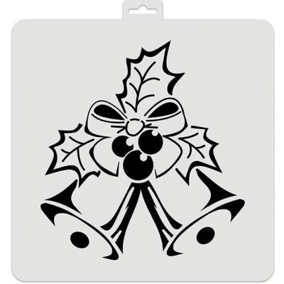 Aladine šablona,28x28cm vánoční zvonečky – Sleviste.cz