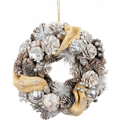 STREND PRO Věnec MagicHome Vánoce krémový, závěsný, 33x9 cm – Zboží Mobilmania