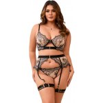 Mesh Embroidery Lace Garter Bra Set – Zboží Dáma