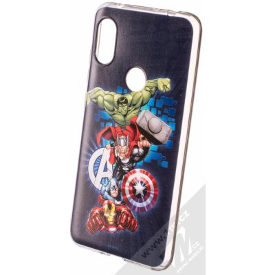 Pouzdro Marvel Avengers 001 TPU ochranné silikonové s motivem Xiaomi Redmi Note 6 tmavě modré – Zboží Mobilmania