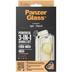 PanzerGlass Bundle 3v1 Apple iPhone 15 PG sklo + HardCase D30 + Camera Protector B1172+2809