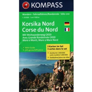 Kompass 2250 Korsika sever 1:50 000 turistická mapa