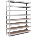 Trestles RH Regál 2200 x 1600 x 500 mm 8 polic šedá – Zboží Mobilmania