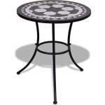 OMAXI 910923 Bistro stolek černý a bílý 60 cm mozaika – Hledejceny.cz