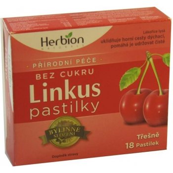 Linkus Třešně pastilky bez cukru 18 ks