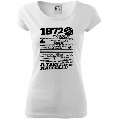 1972 v kostce Pure dámské triko Bílá – Zbozi.Blesk.cz