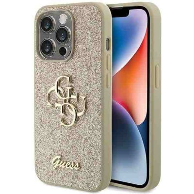 Pouzdro Guess iPhone 15 PRO MAX Glitter Script Big 4G zlaté – Hledejceny.cz