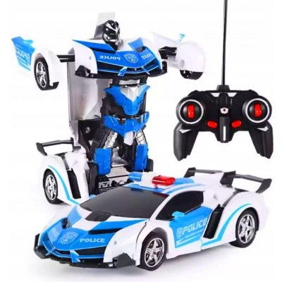 Lean Toys Policejní auto R/C 2v1, robot, zvuky a světla – Hledejceny.cz