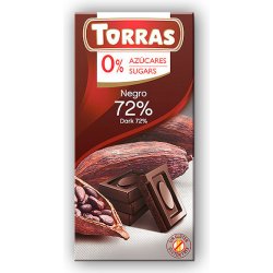 Torras Čokoláda hořká 72 % se sladidly 75 g