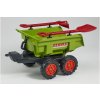 FALK Vlek za traktor Claas maxi 4 kolový výklopný s nářadím zelený