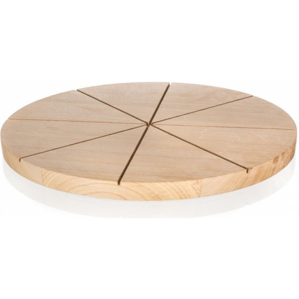 Prkénko a krájecí deska Banquet Prkénko krájecí dřevěné na pizzu BRILLANTE 32 x 1,5 cm