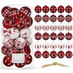 SPRINGOS Vánoční baňky červeno-bílé mix 5cm sada 30ks CA0151-XG – Zboží Dáma