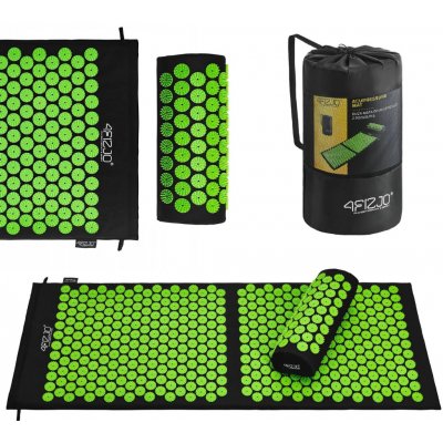 4FIZJO Velká akupresurní podložka s polštářkem 110x42cm černozelená – Hledejceny.cz