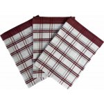 Sleep-well TRADIČNÍ KÁRO 50 x 70 cm BORDÓ 3 ks – Zboží Dáma