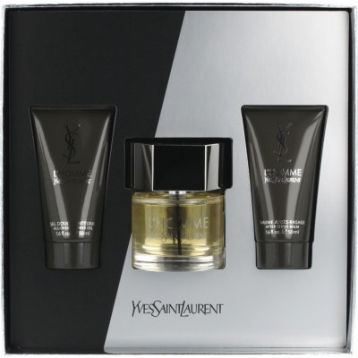 Yves Saint Laurent L'Homme EDT 60 ml + balzám po holení 50 ml + sprchový gel 50 ml dárková sada – Hledejceny.cz