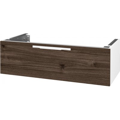 Dřevojas Doplňková skříňka pod desku DSD SZZ1 100 (výška 30 cm) úchytka T09 / D25 Teak – Sleviste.cz